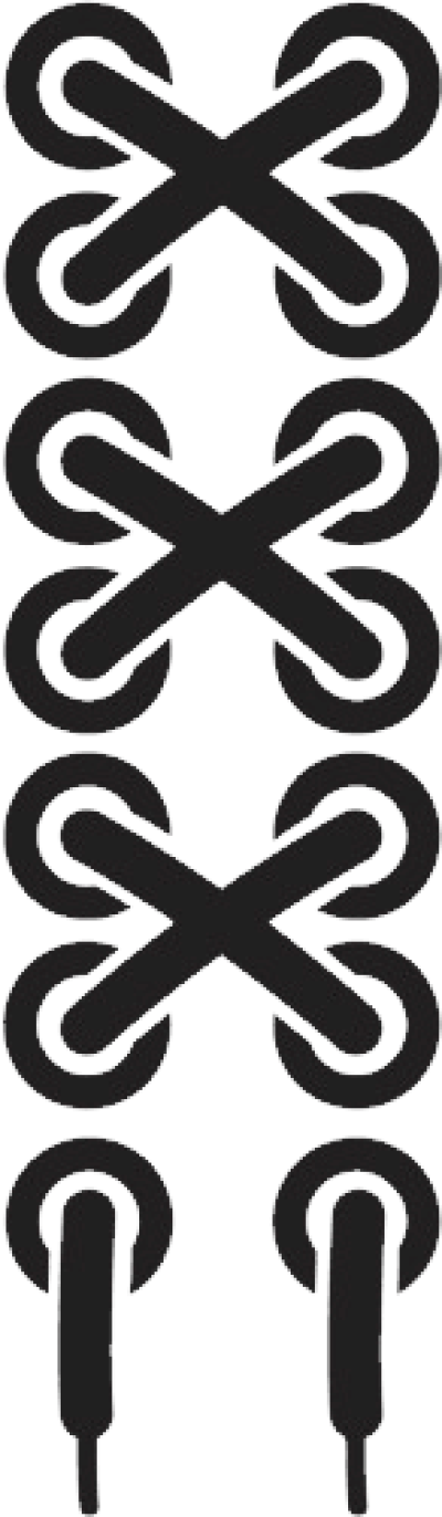 Black Shoelaces Graphic PNG image
