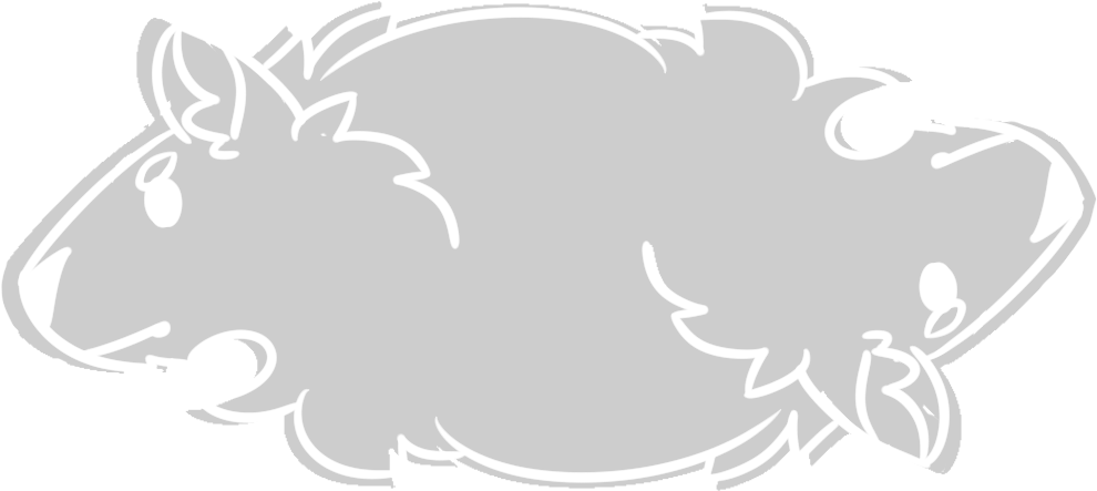 Black Silhouette Guinea Pig PNG image