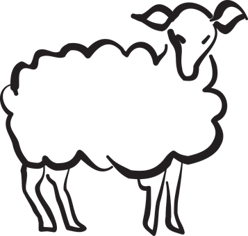 Black Silhouette Lamb PNG image