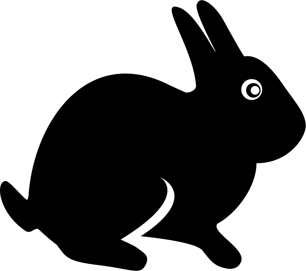 Black Silhouette Rabbit PNG image