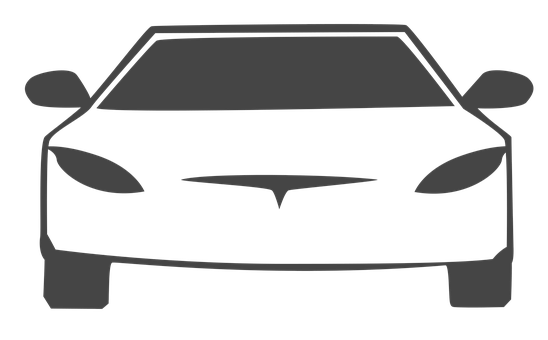 Black Silhouette Sedan Car Graphic PNG image