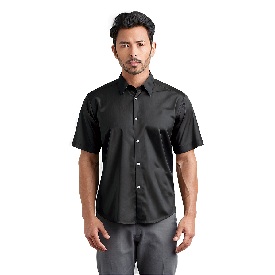 Black Silk Shirt Png 05252024 PNG image