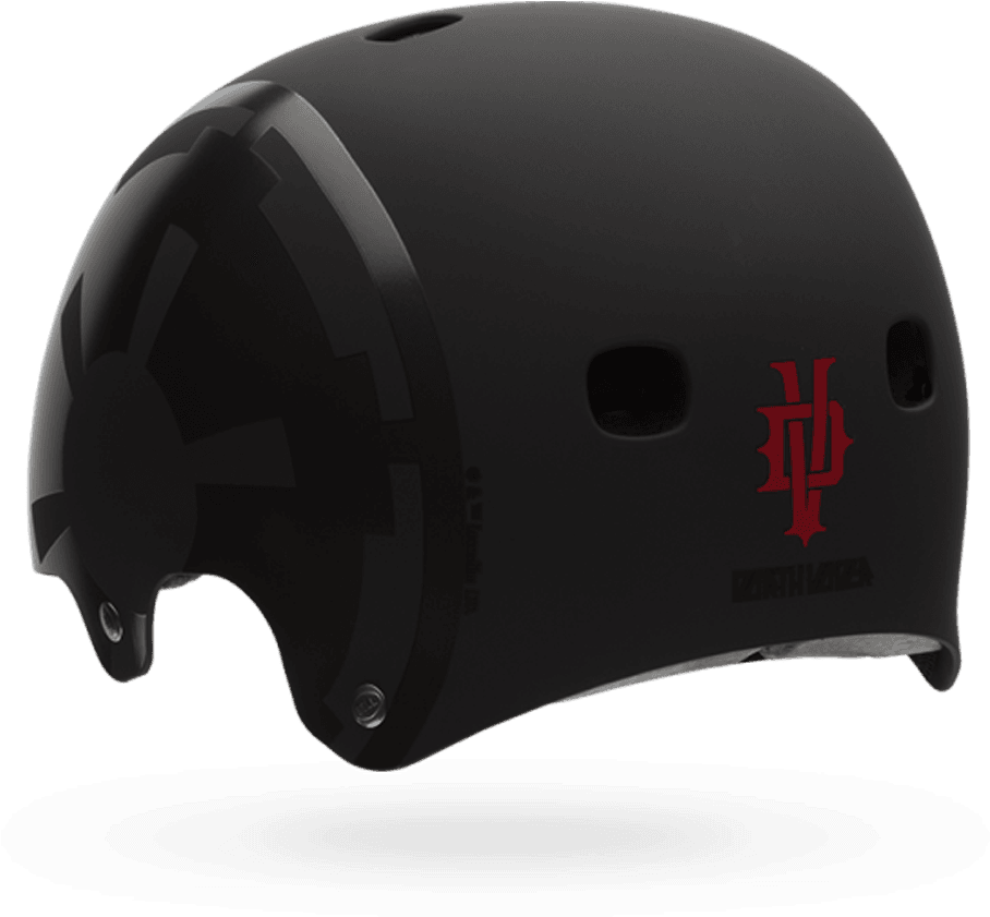 Black Skate Style Bicycle Helmet PNG image