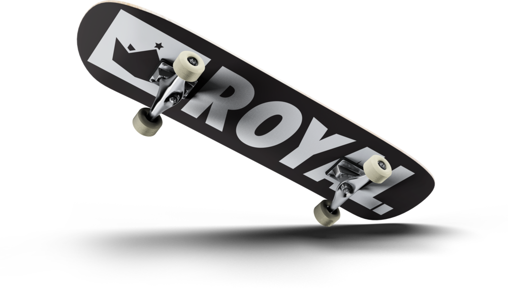 Black Skateboard Mid Flip PNG image