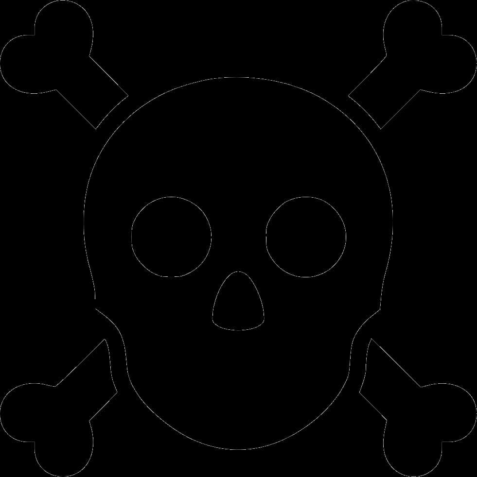 Black Skulland Crossbones Icon PNG image