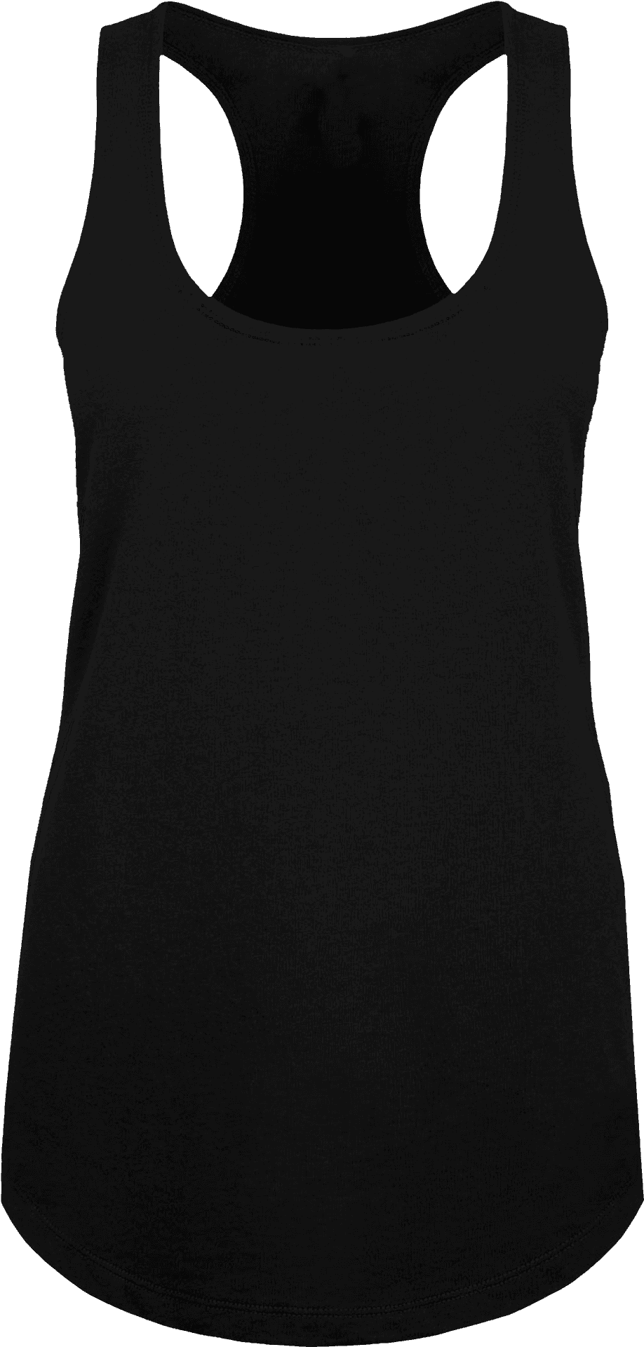 Black Sleeveless Top Product View PNG image