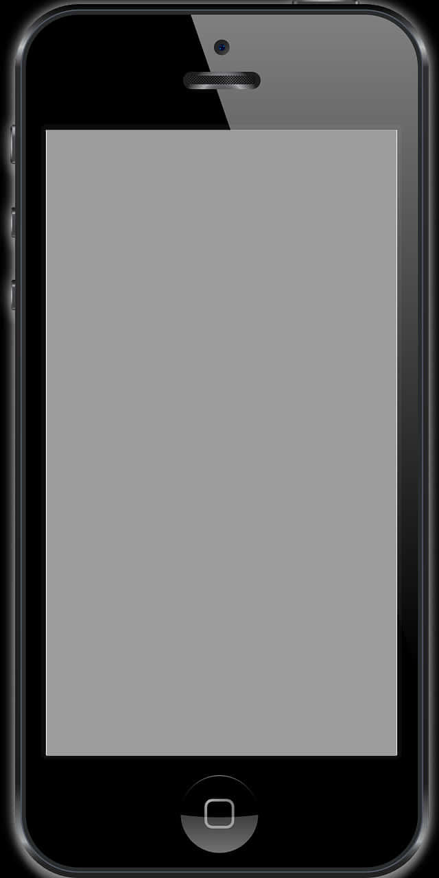 Black Smartphone Blank Screen PNG image