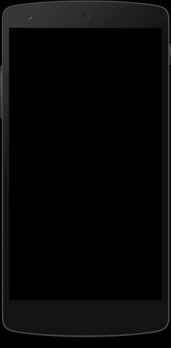 Black Smartphone Blank Screen PNG image