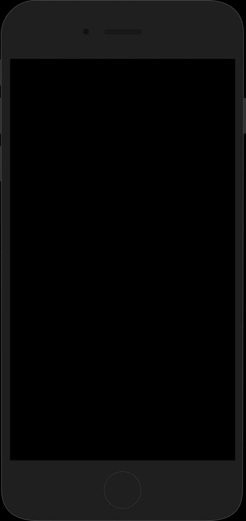 Black Smartphone Template PNG image