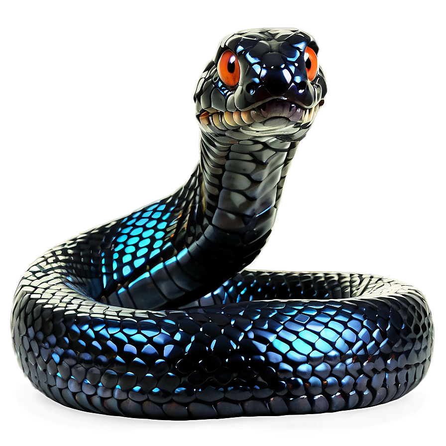 Black Snake Glowing Eyes Png 06132024 PNG image