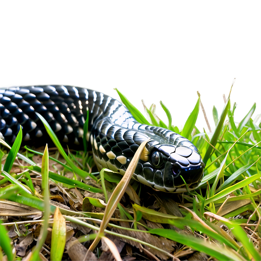 Black Snake In Grass Png 06132024 PNG image