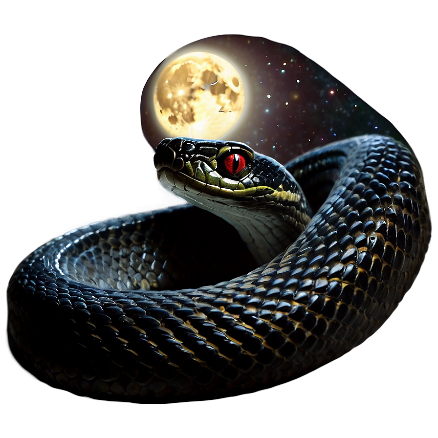 Black Snake In Moonlight Png Rtu98 PNG image