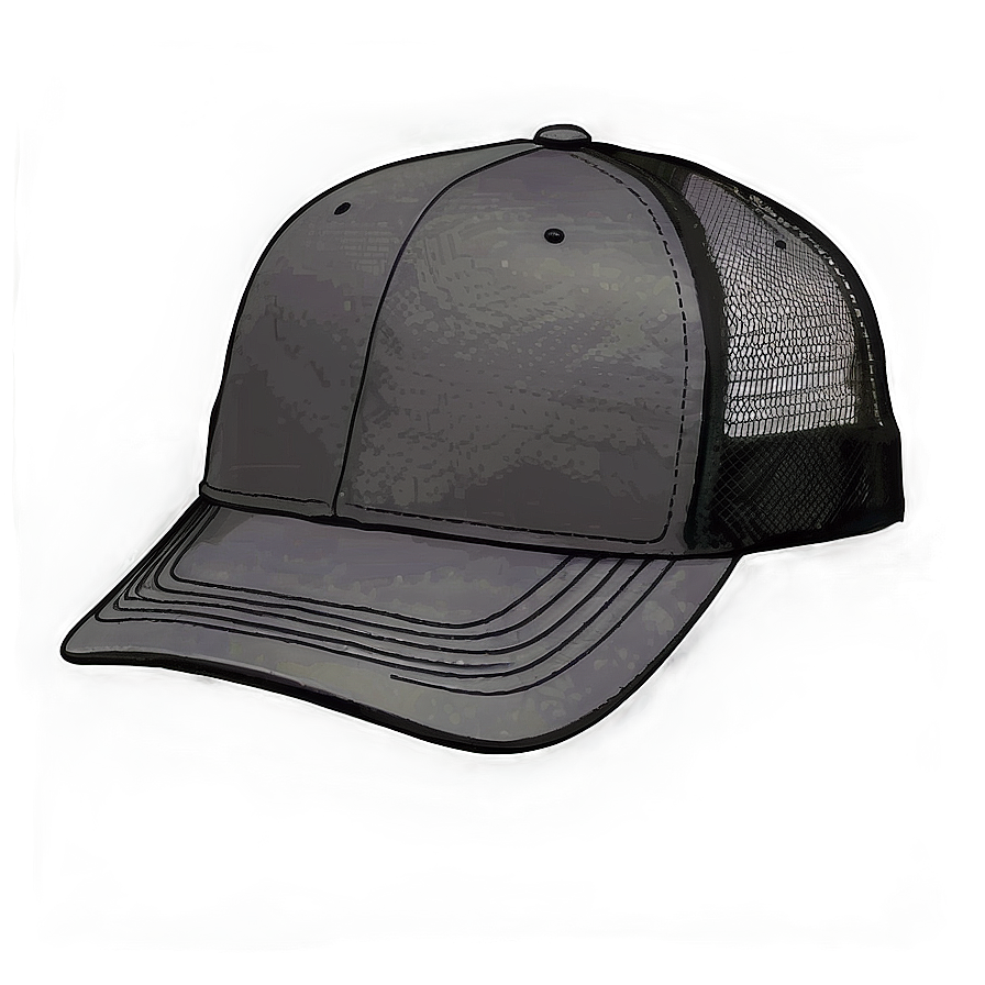 Black Snapback Trucker Hat Png Ytd PNG image