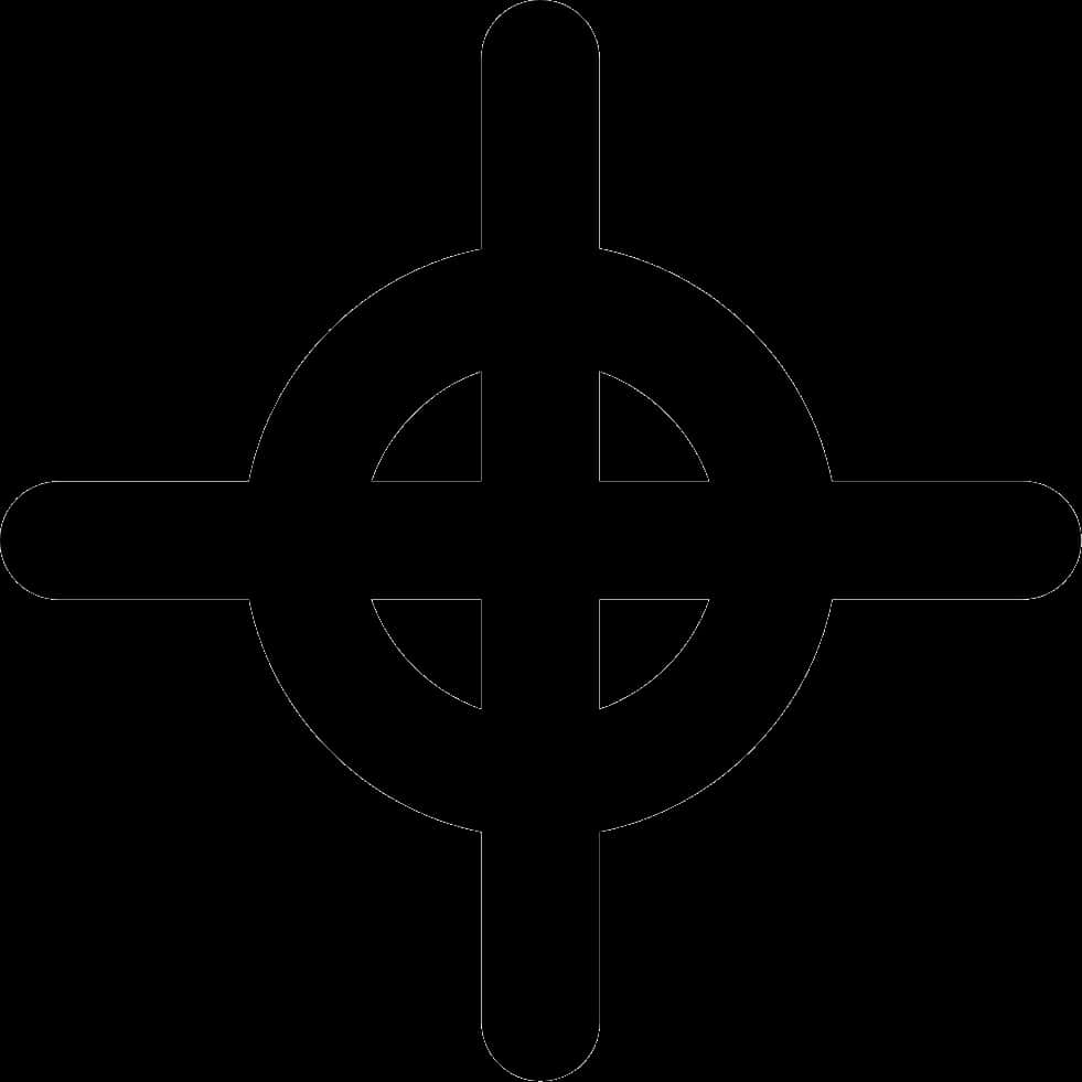 Black Sniper Crosshair Icon PNG image