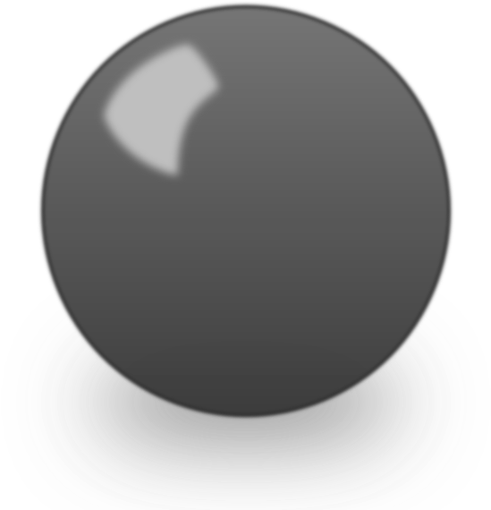 Black Snooker Ball3 D Render PNG image