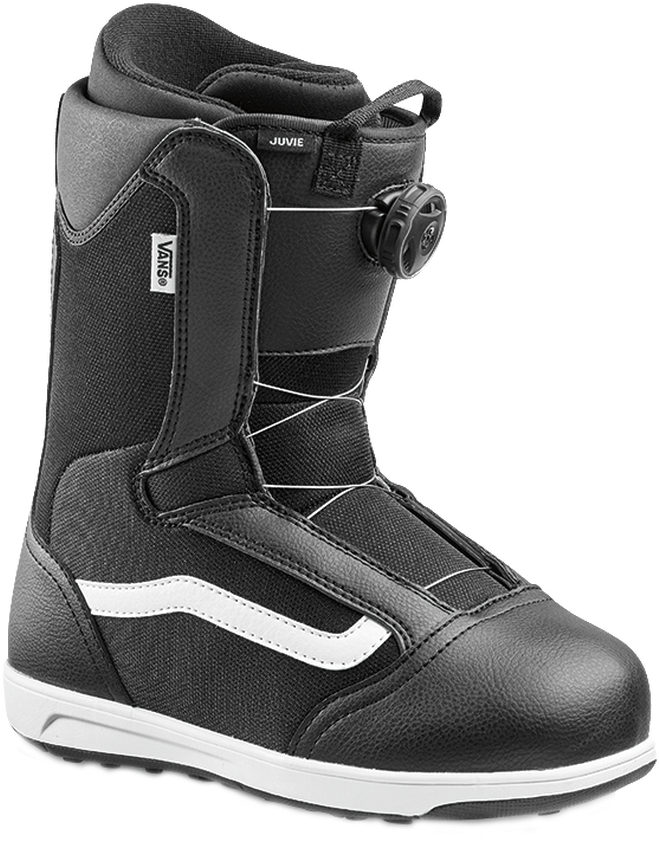 Black Snowboard Boot Single PNG image