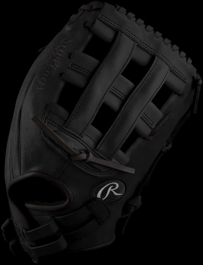 Black Softball Glove PNG image