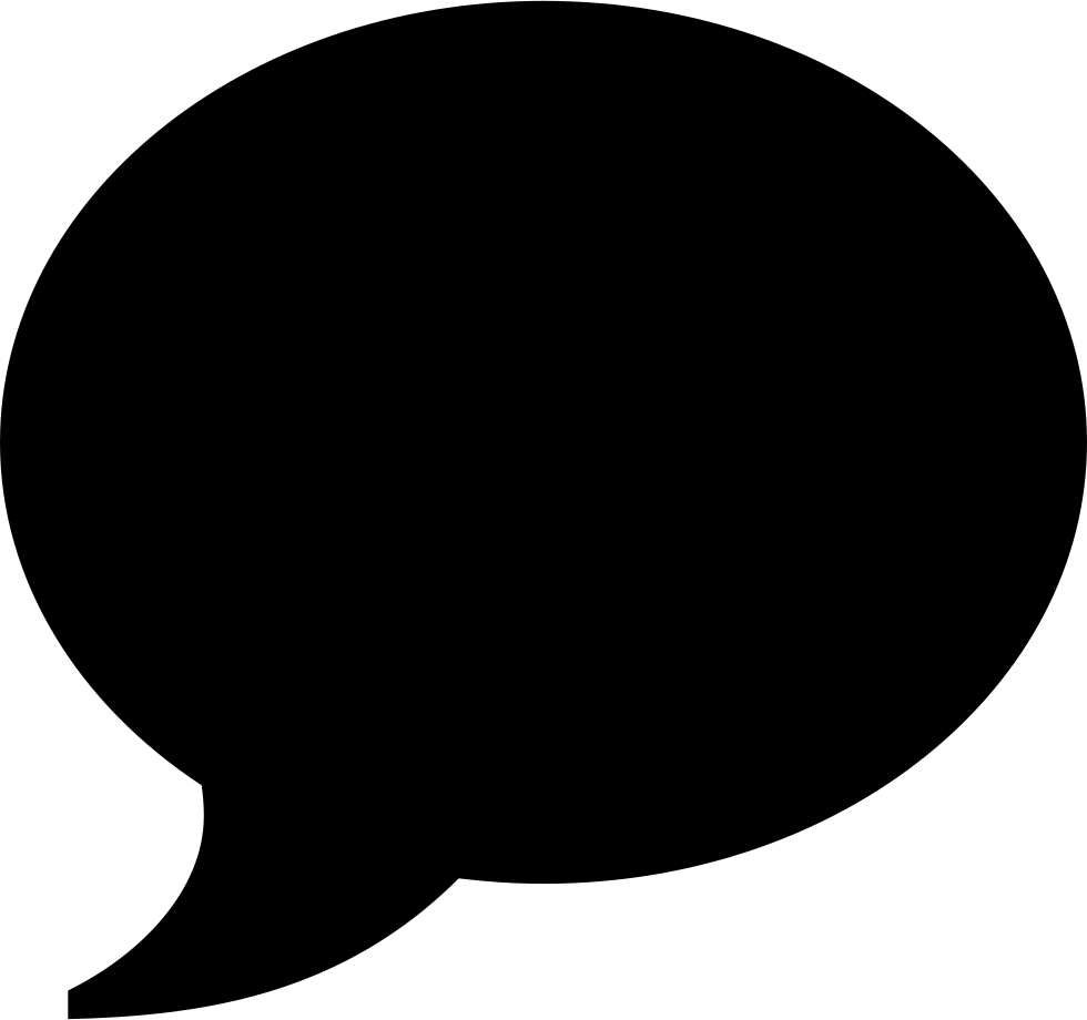 Black Speech Bubble Icon PNG image