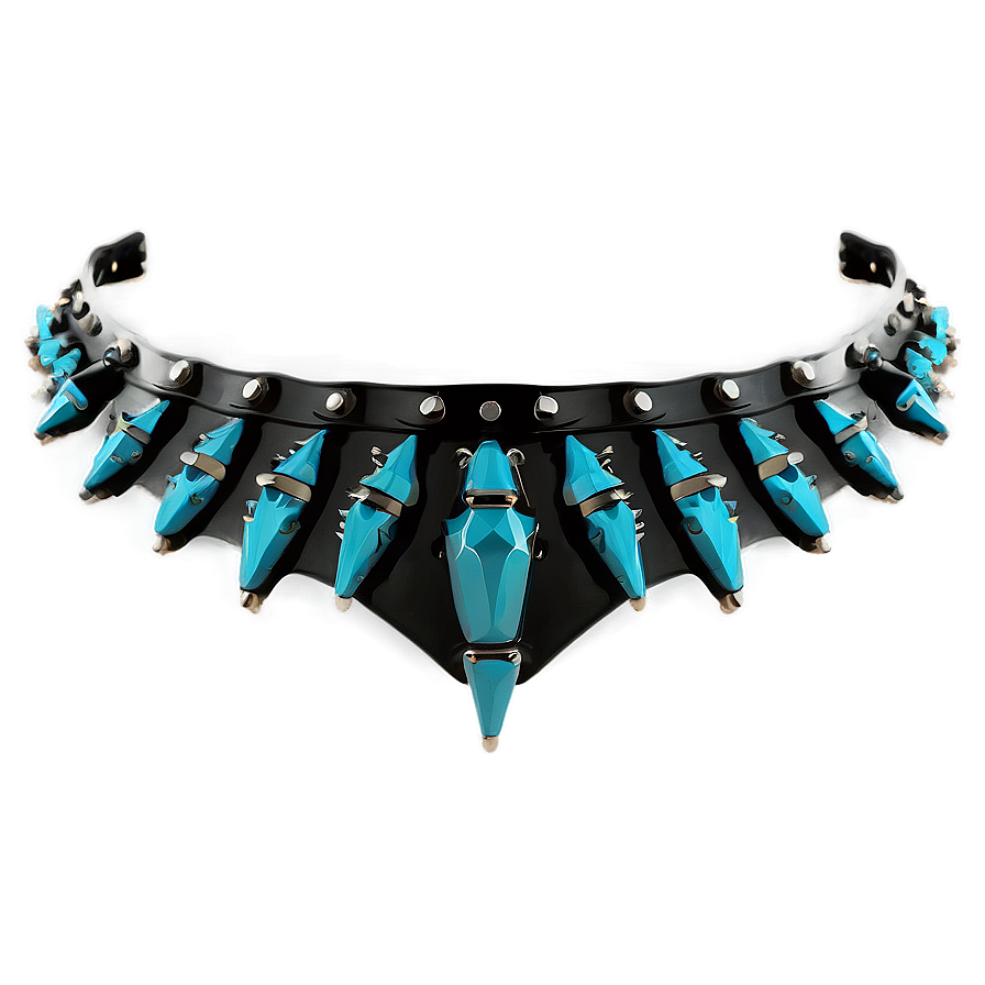 Black Spiked Choker Png Mgp PNG image