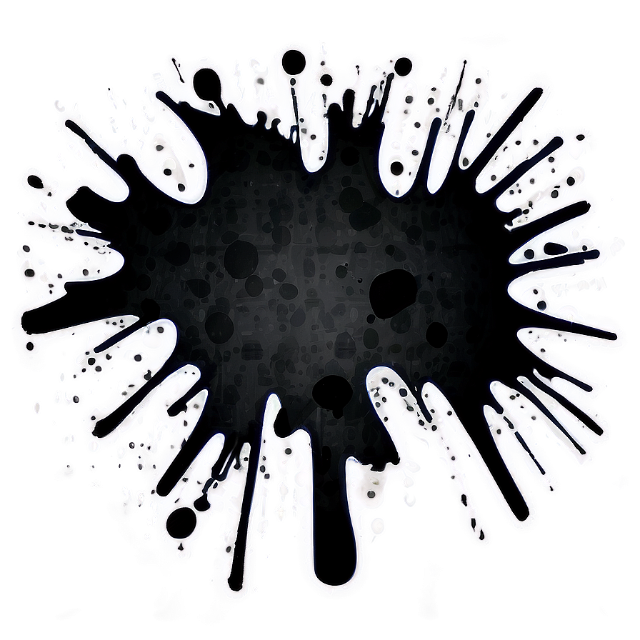 Black Splatter Graffiti Element Png 06262024 PNG image