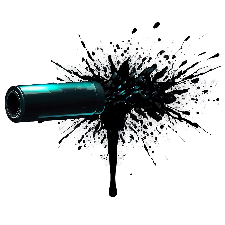 Black Splatter Spray Paint Png 06262024 PNG image