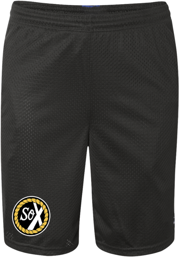 Black Sports Shortswith Logo PNG image