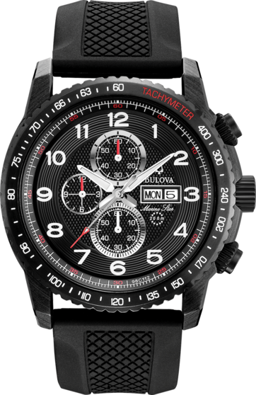 Black Sporty Chronograph Watch PNG image