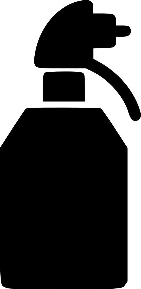 Black Spray Bottle Silhouette PNG image