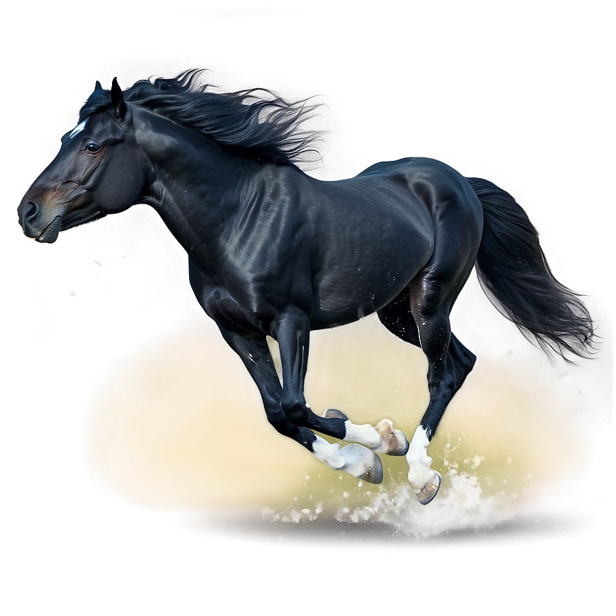 Black Stallion Running Wild Png Ihv34 PNG image