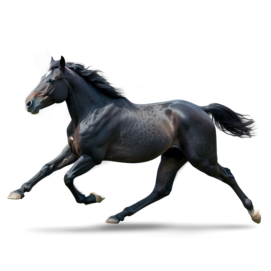 Black Stallion Running Wild Png Srr PNG image