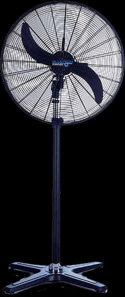 Black Standing Fan Isolatedon Background PNG image