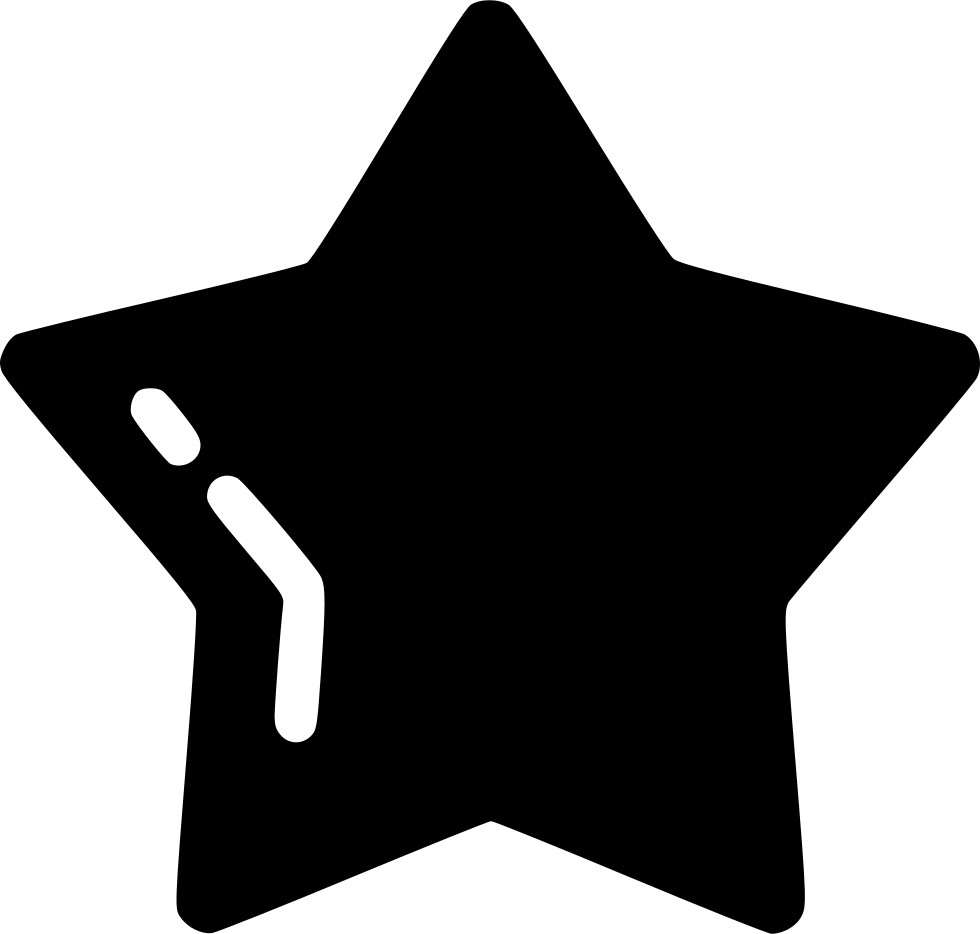 Black Star Icon Silhouette PNG image