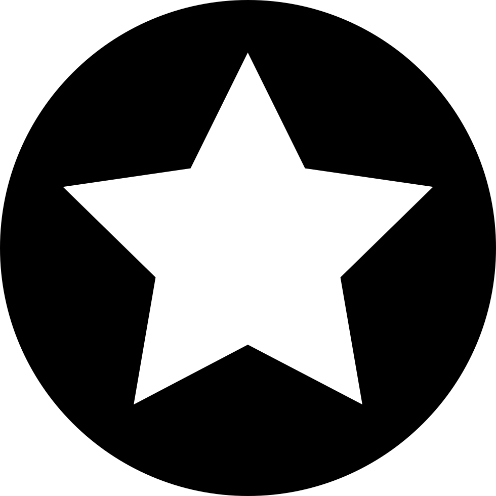 Black Star In Circle Icon PNG image