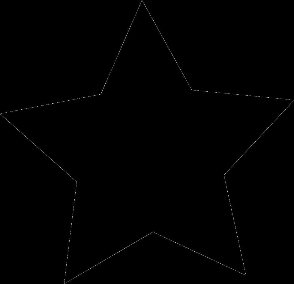 Black Star Outline PNG image