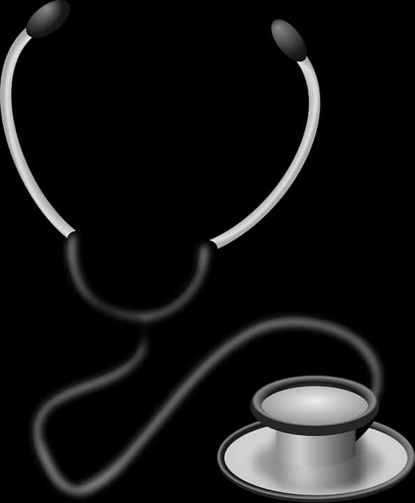 Black Stethoscope Graphic PNG image