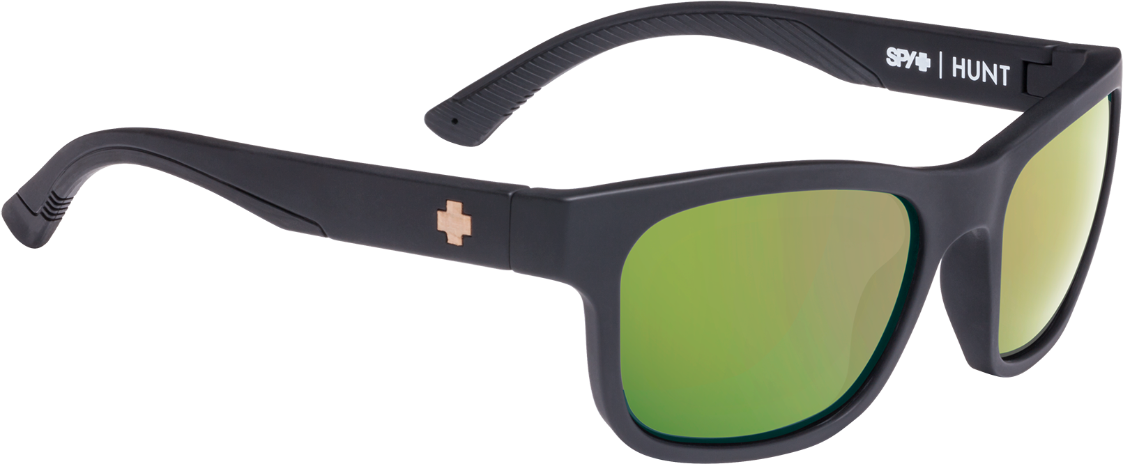 Black Sunglasses Green Lenses PNG image