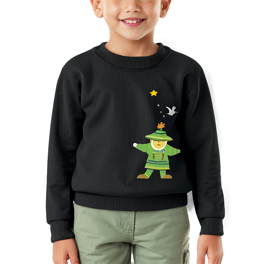 Black Sweater For Boys Png Bis PNG image