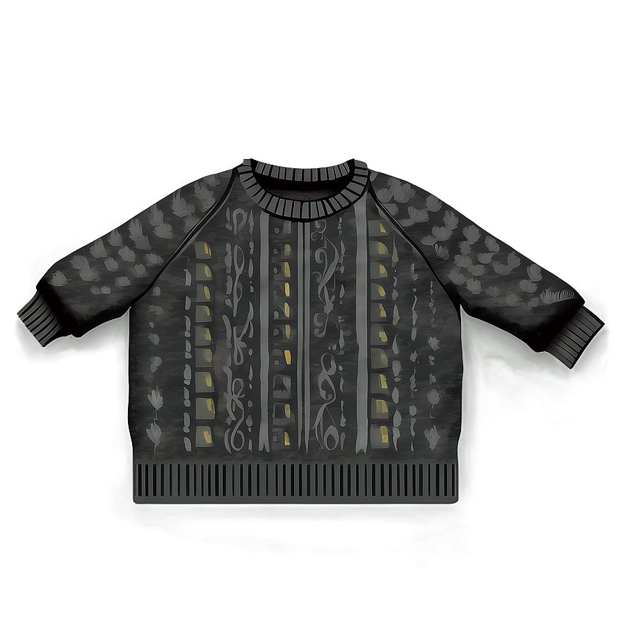 Black Sweater For Fall Png 50 PNG image