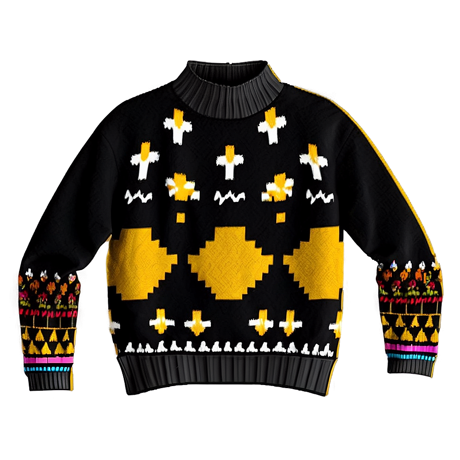 Black Sweater Pattern Png Bfc PNG image