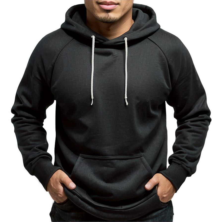 Black Sweatshirt With Cowl Neck Png Ggu PNG image