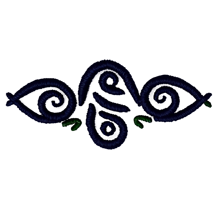 Black Swirl Embroidery Design Png Afc PNG image