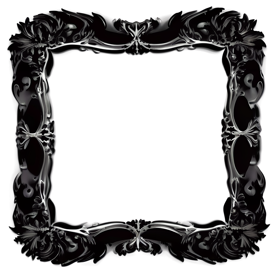 Black Swirl Frame Png 97 PNG image