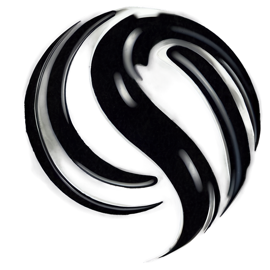 Black Swirl Hand Drawn Png 06262024 PNG image