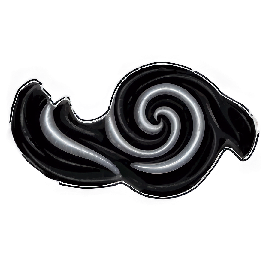 Black Swirl Hand Drawn Png Wsk PNG image