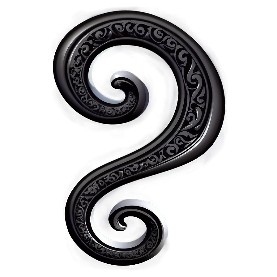 Black Swirl Scrollwork Png 74 PNG image