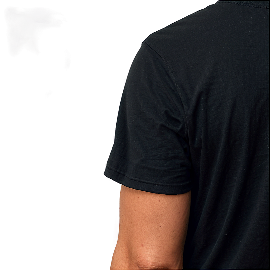 Black T Shirt Back View Png 05252024 PNG image