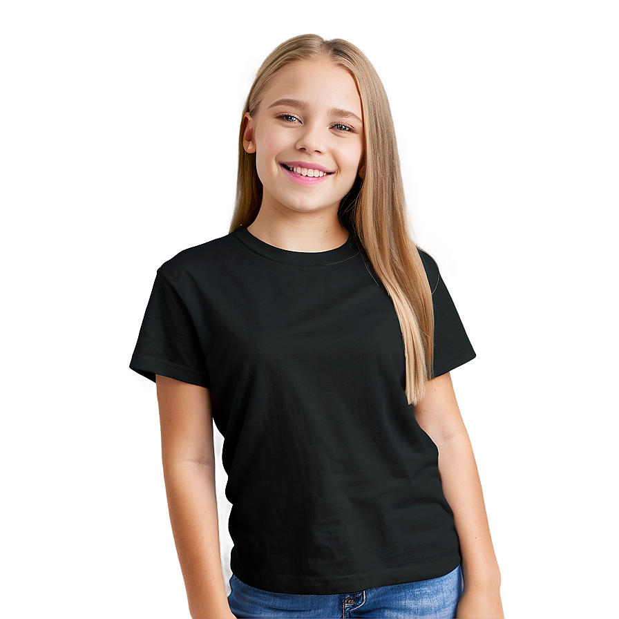 Black T Shirt For Teens Png 05252024 PNG image