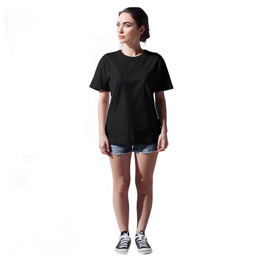 Black T Shirt For Women Png Bno30 PNG image