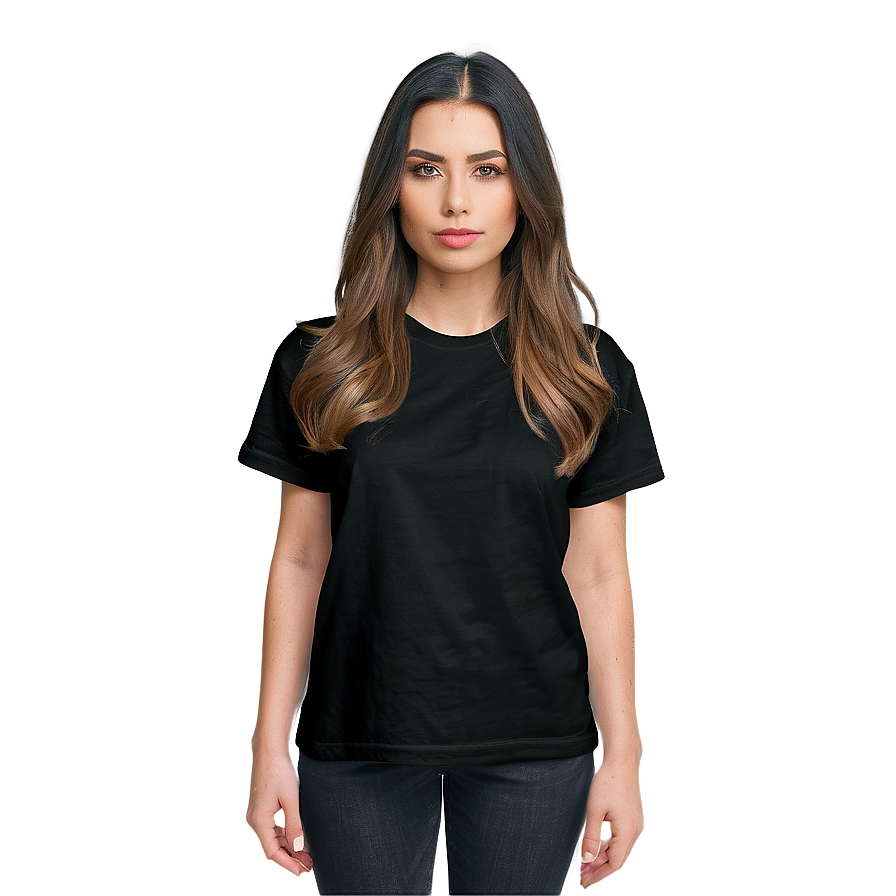 Black T Shirt For Women Png Kvi PNG image