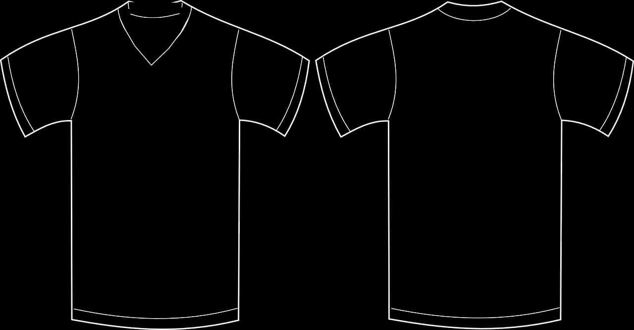 Black T Shirt Template Front Back PNG image